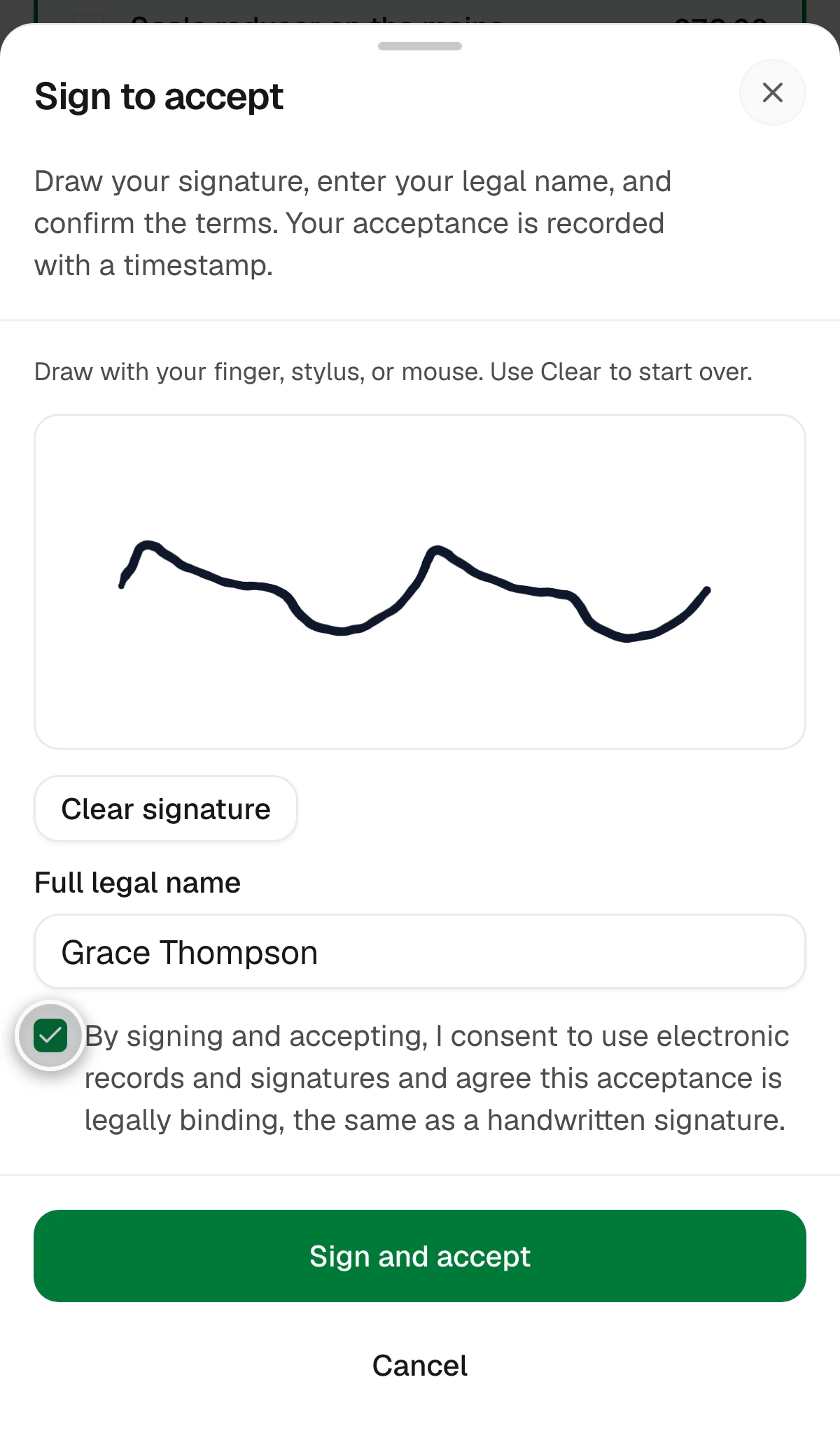 Signed on their phone